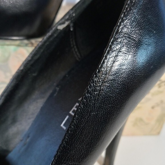 Michael Aphrodite Blk Leather Stilletto Heel sz 8 - Picture 15 of 16